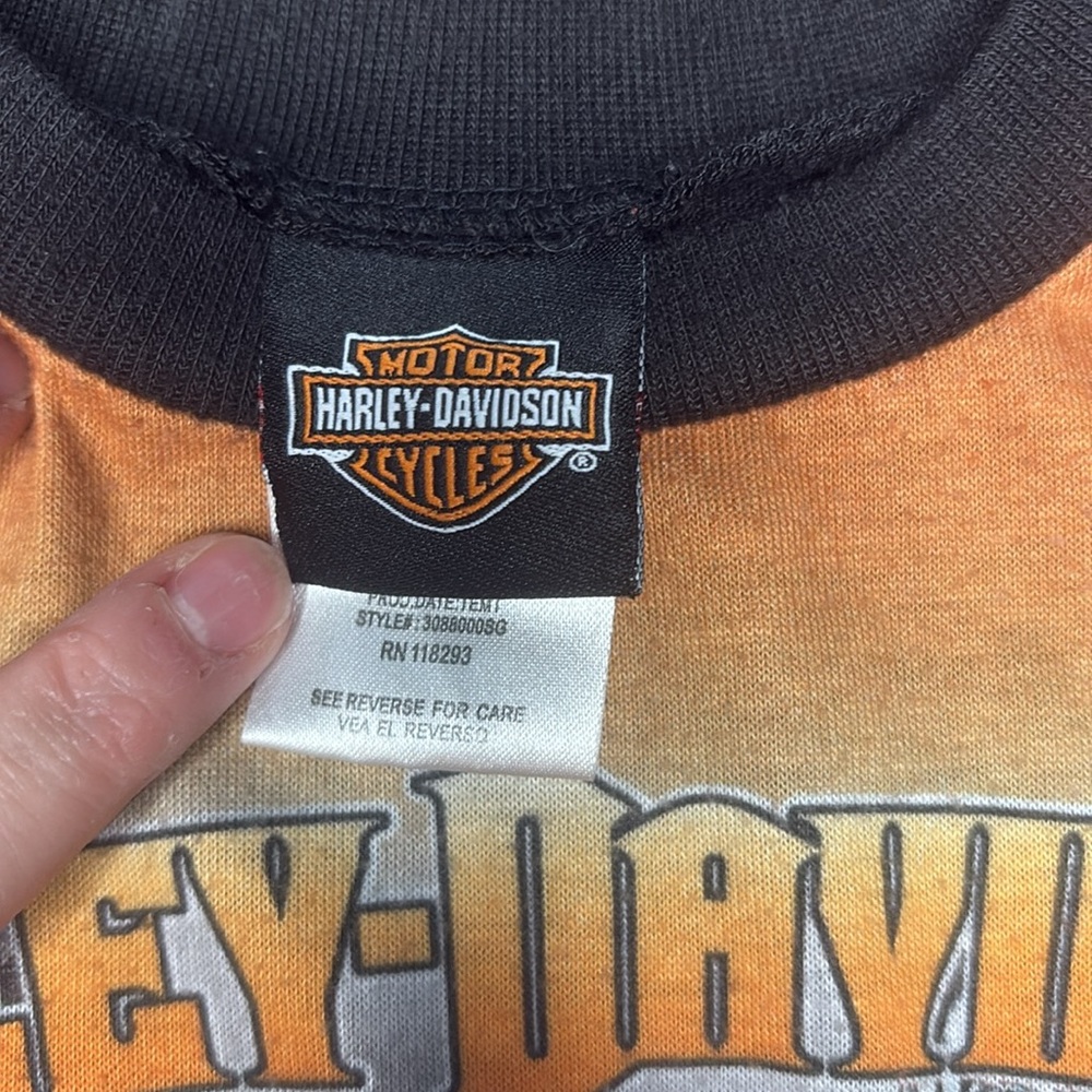 Boys Harley Davidson short sleeve pajama top size 8 - Picture 2 of 4